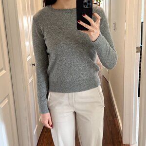 Quince Mongolian Cashmere Crewneck Sweater - Gray - M